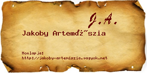 Jakoby Artemíszia névjegykártya